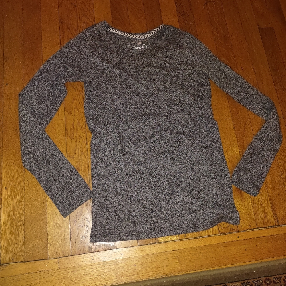 dark grey cozy pullover long sleeve top from poof size large